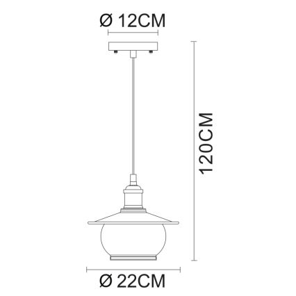 Globo - Lampada a sospensione 1xE27/60W/230V