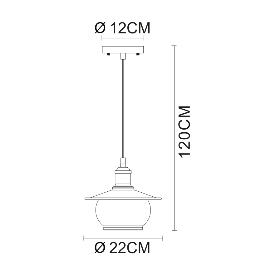 Globo - Lampada a sospensione 1xE27/60W/230V