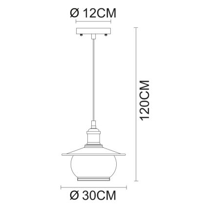 Globo - Lampada a sospensione 1xE27/60W/230V