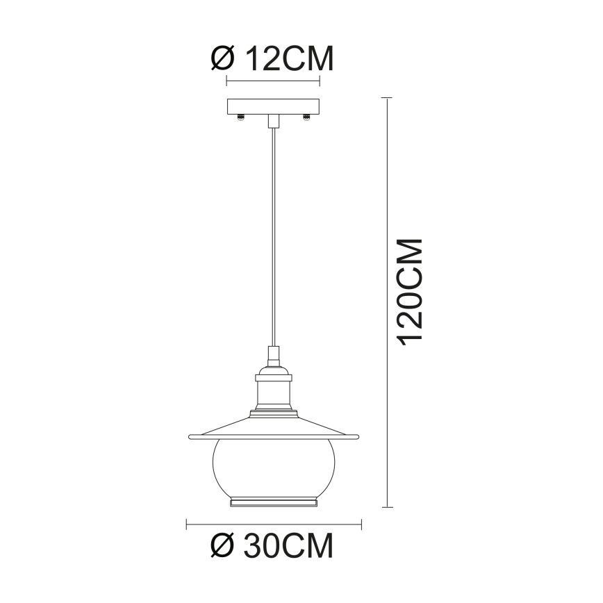 Globo - Lampada a sospensione 1xE27/60W/230V