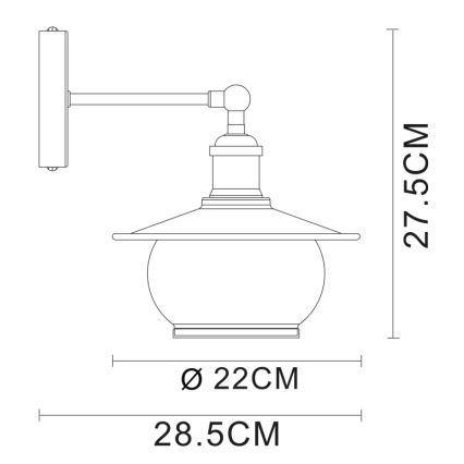 Globo - Applique 1xE27/60W/230V