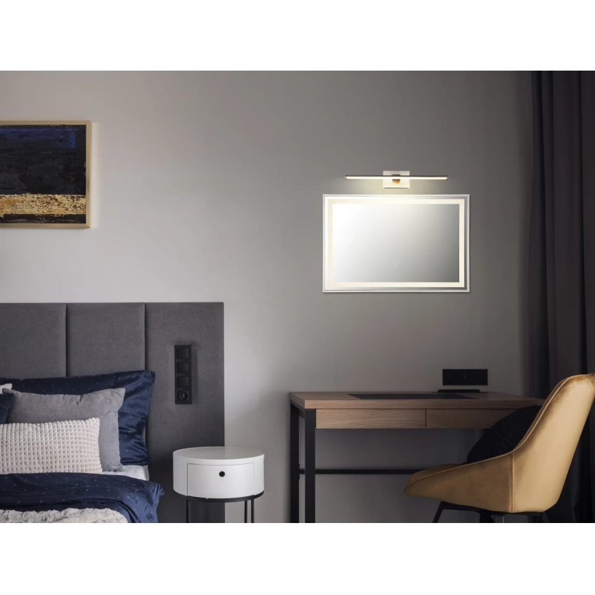 Globo - Lampada per quadri ricaricabile a LED, 3,5 W/5 V, 40 cm, 3600 mAh, cromo opaco