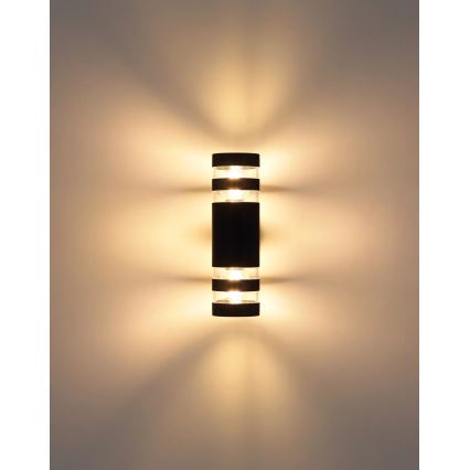 Globo - Lampada da parete 2xE27/10W/230V nera
