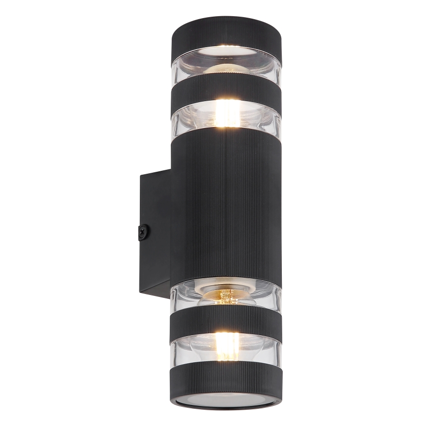 Globo - Lampada da parete 2xE27/10W/230V nera