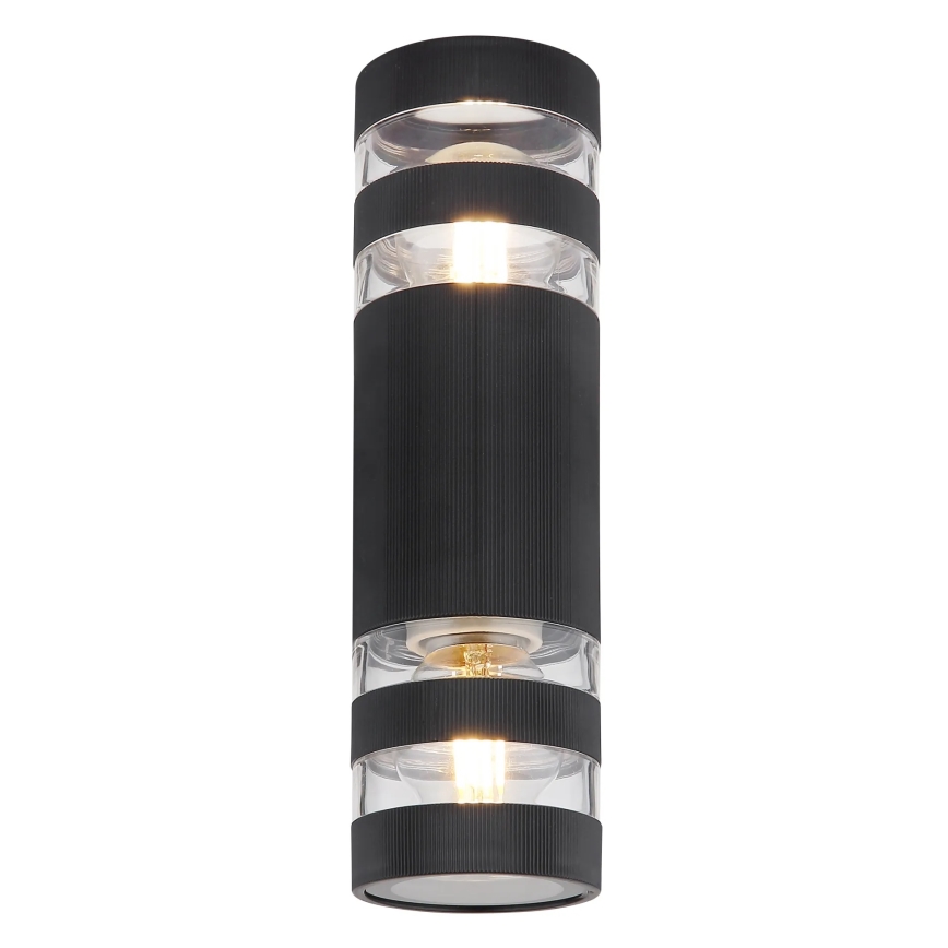 Globo - Lampada da parete 2xE27/10W/230V nera