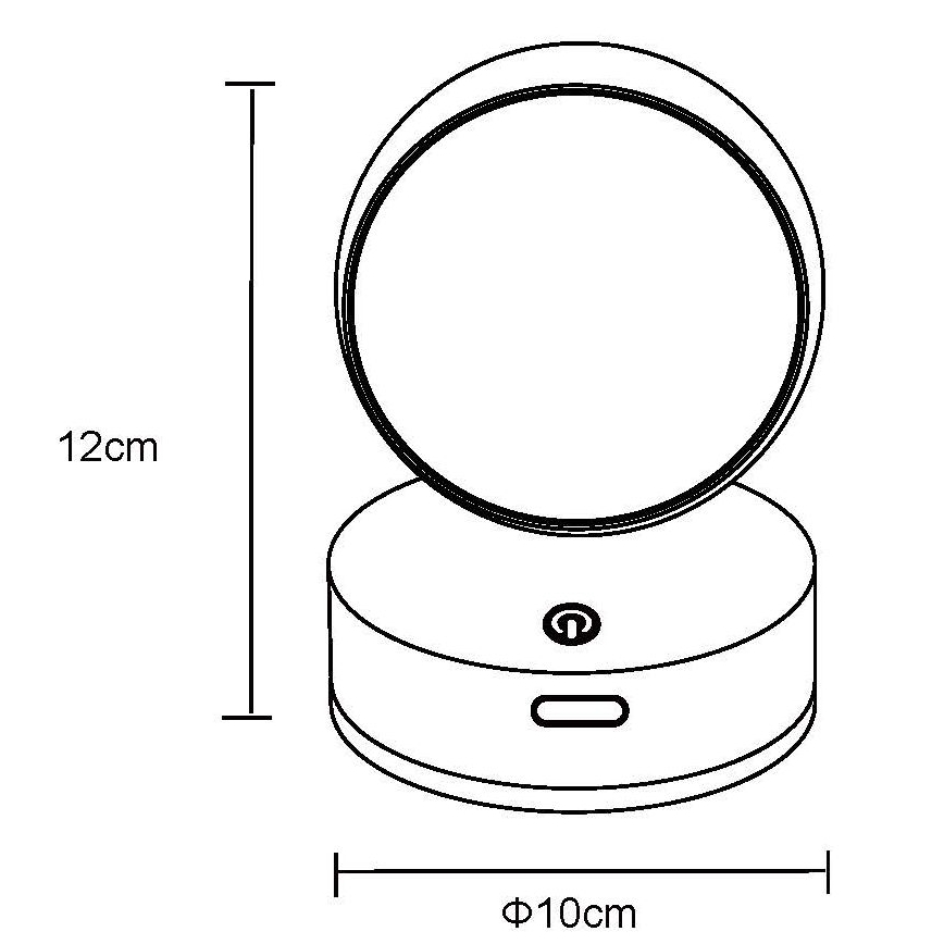 Globo - LED Dimmerabile ricaricabile touch Applique LED/1,4W/5V 1800 mAh nero