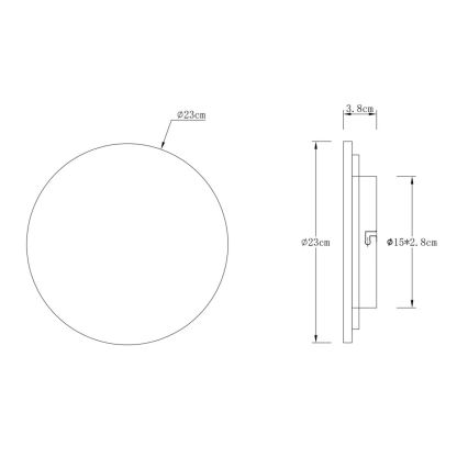 Globo - Applique da parete LED/12W/230V 3000K
