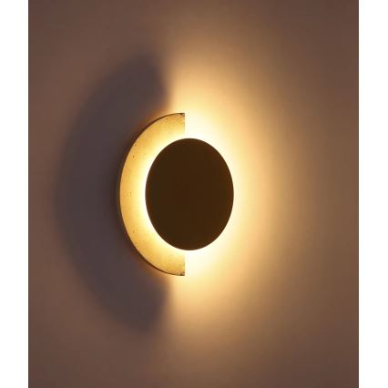 Globo - Lampada da parete LED/8W/230V 3000K Ø 20 cm travertino