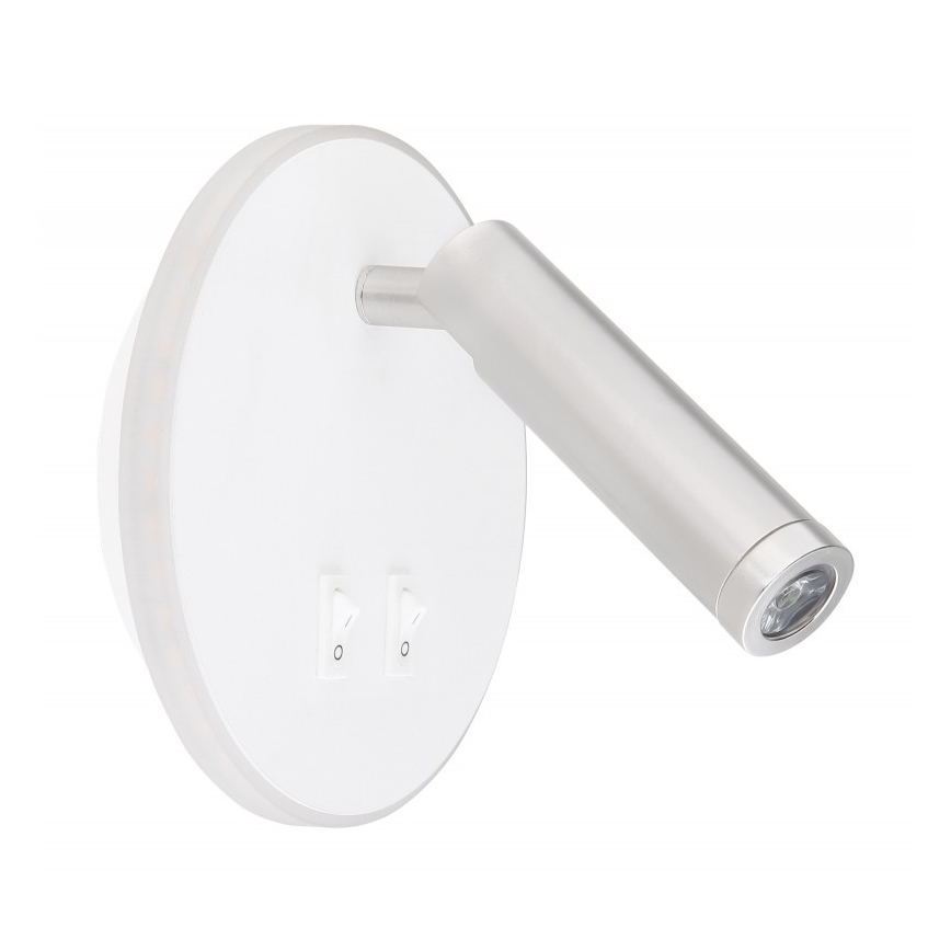 Globo - Faretto LED da parete LED/6W + LED/1W/230V