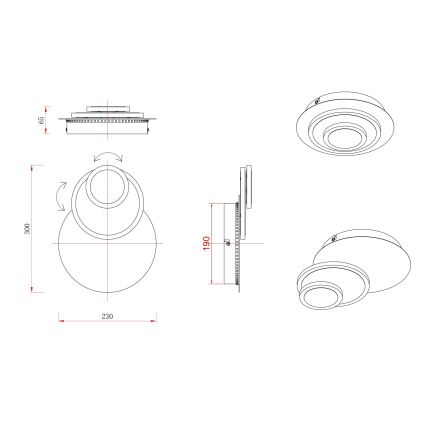 Globo - Plafoniera LED 20W/230V 3000K