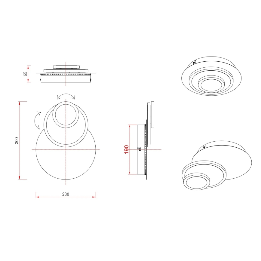 Globo - Plafoniera LED 20W/230V 3000K