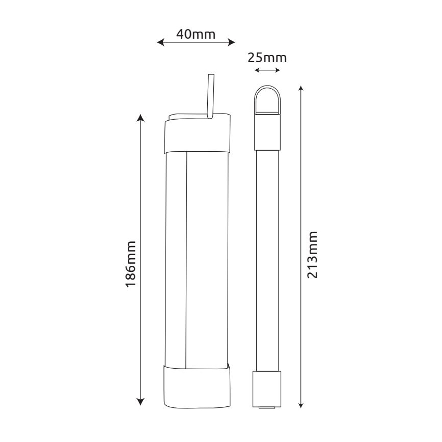 Globo - Lampada LED ricaricabile da incasso 3 in 1 LED/2W/5V 3000/4000/7000K 800 mAh