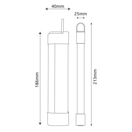 Globo - LED Ricaricabile luce sottopensile della cucina 3in1 LED/2W/5V 3000/4000/7000K 800 mAh
