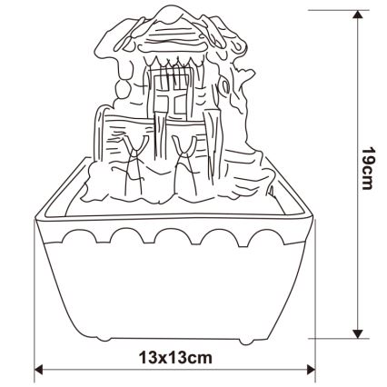 Globo - LED RGB Fontana decorativa LED/0,13W/230V