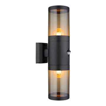 Globo Applique con sensore 2xE27/40W/230V IP44