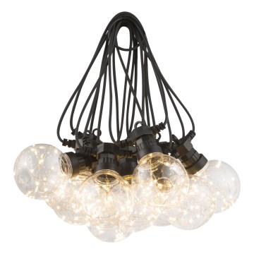 Globo - Catena decorativa da esterno LED 10xLED/0,27W/230V 7,5 m IP44 nero
