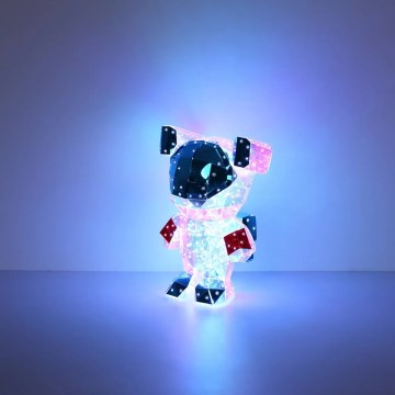 Globo - Decorazione da tavolo LED in confezione regalo LED/0,03W/5V USB orsetto spaziale