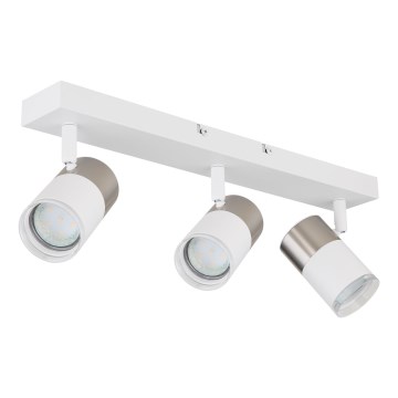 Globo - Faretto 3xGU10/25W/230V bianco/cromo opaco