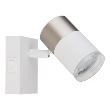 Globo - Faretto da parete 1xGU10/25W/230V bianco/cromo opaco