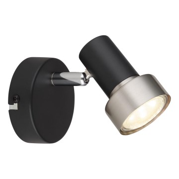 Globo - Faretto da parete 1xGU10/25W/230V nero/argento