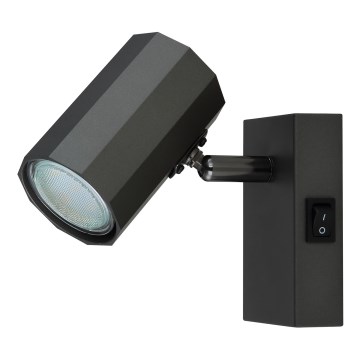 Globo - Faretto da parete 1xGU10/25W/230V nero