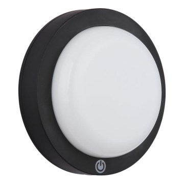 Globo - Lampada da parete ricaricabile a LED con sensore touch LED/1,2W/3,7V diam. 15 cm 1800 mAh nero