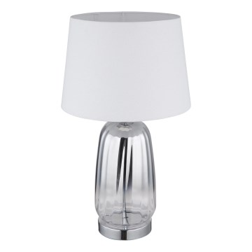 Globo - Lampada da tavolo 1xE27/40W/230V bianca/argento