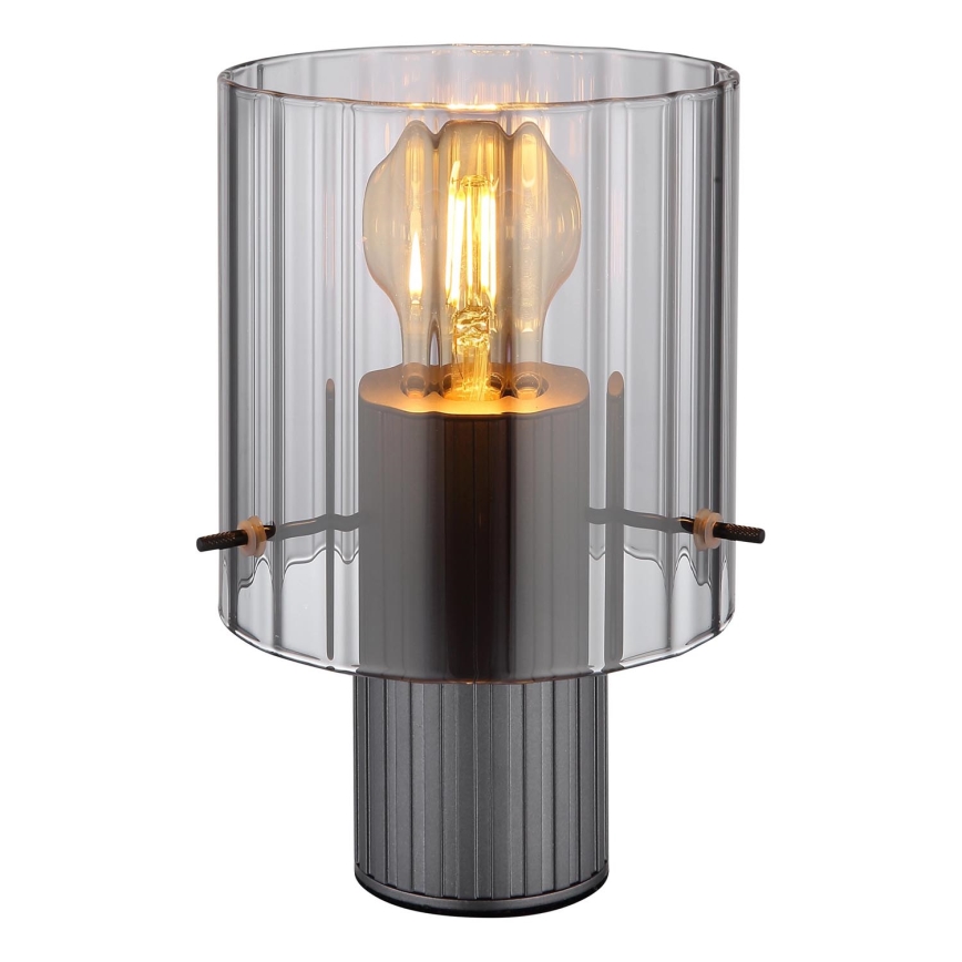 Globo - Lampada da tavolo 1xE27/40W/230V diametro 14 cm grigio