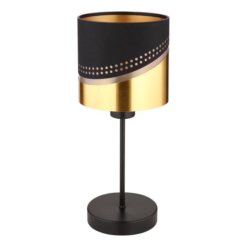 Globo - Lampada da tavolo 1xE27/40W/230V diametro 16 cm nero/oro