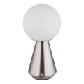 Globo - Lampada da tavolo da esterno dimmerabile a LED con controllo touch LED/1,5W/5V 3000/4500/6500K 1800 mAh IP41 cromo opaco