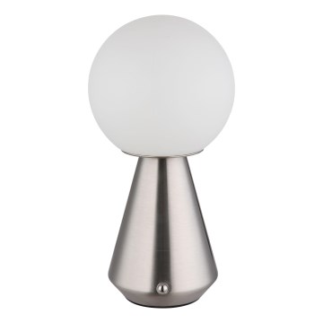 Globo - Lampada da tavolo da esterno dimmerabile a LED con controllo touch LED/1,5W/5V 3000/4500/6500K 1800 mAh IP41 cromo opaco