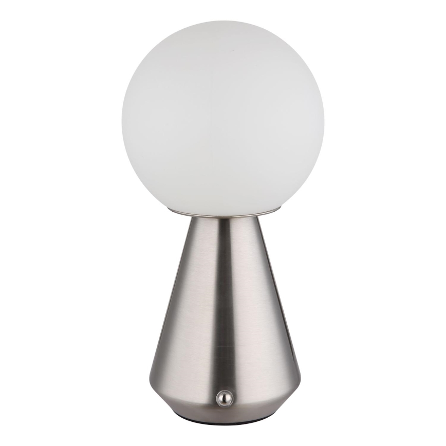 Globo - Lampada da tavolo da esterno dimmerabile a LED con controllo touch LED/1,5W/5V 3000/4500/6500K 1800 mAh IP41 cromo opaco