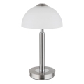 Globo - Lampada da tavolo LED dimmerabile a sfioramento, 7W/230V, 3000K, cromo opaco
