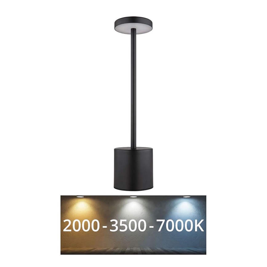 Globo - Lampada da tavolo LED dimmerabile con funzione Touch LED/1,2W/3,7V 2000K/3500K/7000K 1200 mAh USB nero