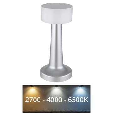 Globo - Lampada da tavolo LED dimmerabile con funzione Touch LED/1W/3,7V 2700K/4000K/6500K 800 mAh USB cromo opaco