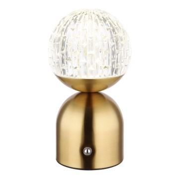 Globo - Lampada da tavolo LED dimmerabile con funzione Touch LED/2,5W/3,7V 2700/4000/6500K 1800 mAh USB ottone
