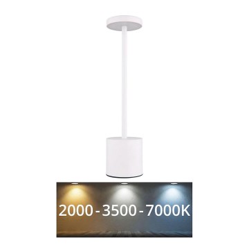 Globo - Lampada da tavolo LED dimmerabile con touch LED/1,2W/3,7V 2000K/3500K/7000K 1200 mAh USB bianca