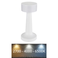 Globo - Lampada da tavolo LED dimmerabile con touch LED/1W/3,7V 2700K/4000K/6500K 800 mAh USB bianca