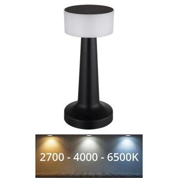 Globo - Lampada da tavolo LED dimmerabile con touch LED/1W/3,7V 2700K/4000K/6500K 800 mAh USB nero