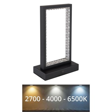 Globo - Lampada da tavolo LED dimmerabile con touch LED/3W/3,7V 2700K/4000K/6500K 1800 mAh USB nero