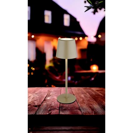 Globo - Lampada da tavolo LED Dimmerabile per esterni LED/2W/5V 3000/4000/6000K 2200 mAh IP44 cremoso