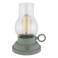 Globo - Lampada da tavolo ricaricabile a LED dimmerabile con touch LED/1W/3,7V 1200 mAh verde