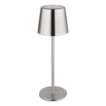 Globo - Lampada da tavolo ricaricabile a LED dimmerabile touch 2W/3,7V 3000/4000/6000K 2200 mAh cromo lucido