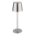 Globo - Lampada da tavolo ricaricabile a LED dimmerabile touch 2W/3,7V 3000/4000/6000K 2200 mAh cromo lucido