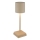 Globo - Lampada da tavolo ricaricabile dimmerabile a sfioramento LED 1,5W/5V, 2200 mAh, beige