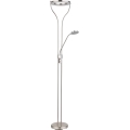 Globo - Lampada da terra dimmerabile a LED LED/20W/230V + LED/4W 3000K cromo opaco