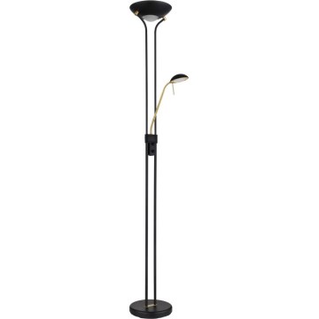 Globo - Lampada da terra dimmerabile a LED LED/20W/230V + LED/5,5W 3000K nero/oro