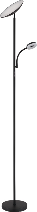 Globo - Lampada da terra dimmerabile a LED LED/20W/230V+ LED/5W 3000/4000/6500K nero