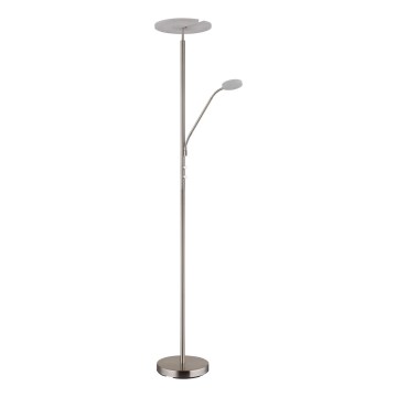 Globo - Lampada da terra dimmerabile a LED LED/28W/230V + LED/5W 3000K cromo opaco