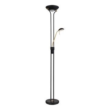 Globo - Lampada da terra dimmerabile LED/20W/230V + LED/5,5W 3000K nero/oro